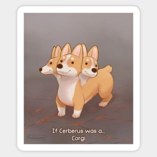 If Cerberus was a Corgi Sticker
